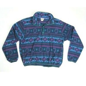 Vintage LL Bean Aztec Pattern Fleece